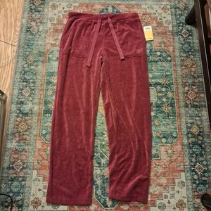 Everlast Sport Track Pants Women's Medium Velvet Velour Athletic Comfy Stretch